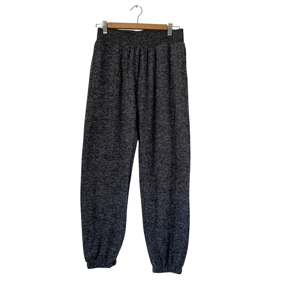 Z Supply Jogger Pants Womens Small Charcoal Gray Knit High Rise Cozy Loungewear